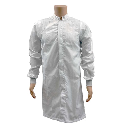 ESD Cleanroom Frock, White, XS